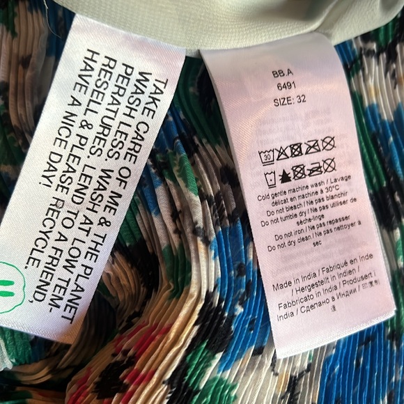 Ganni floral georgette blouse size 34 EUC - Picture 8 of 10